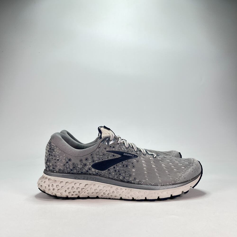 Brooks Glycerin 17 Grey Navy Athletic Running Shoes 1102961D015 Men's Size 10.5